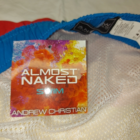 NWT Andrew Christian Stoli Rainbow Swim Trunks 🏳️🌈 Mens - Picture 6 of 9